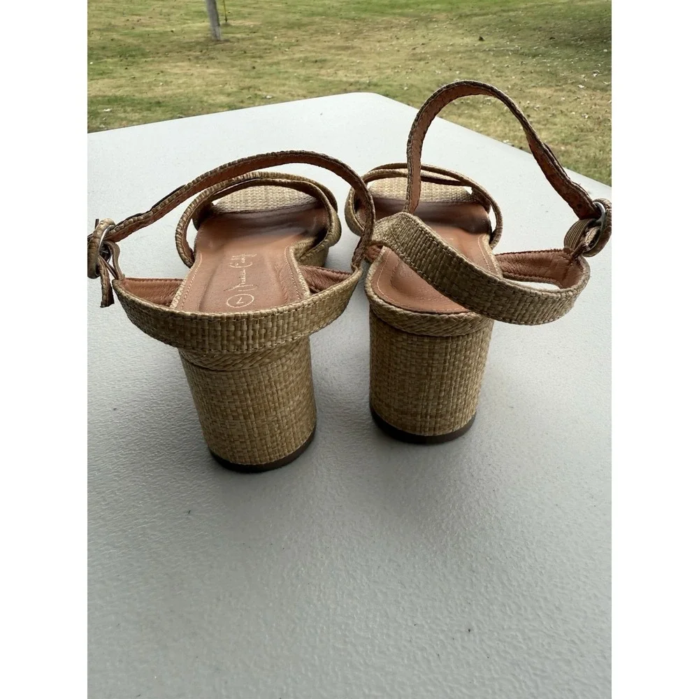 Women Ankle Strap Size 7 Open Toe‎ Low Chunky Block Heel Sandals #2-29